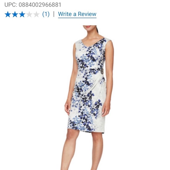 Alex Evenings Sheath Dress Size 16 New with Tags NWT - Picture 2 of 4